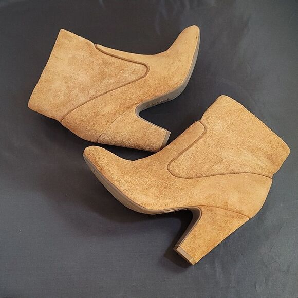 BRAND NEW ANNE KLEIN IFLEX ROUND TOE SUEDE BLOCK HEEL BOOTIES - Picture 13 of 16